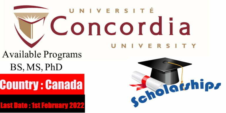 Scholarships in Concordia University – Scholarship For International Students 2022-23