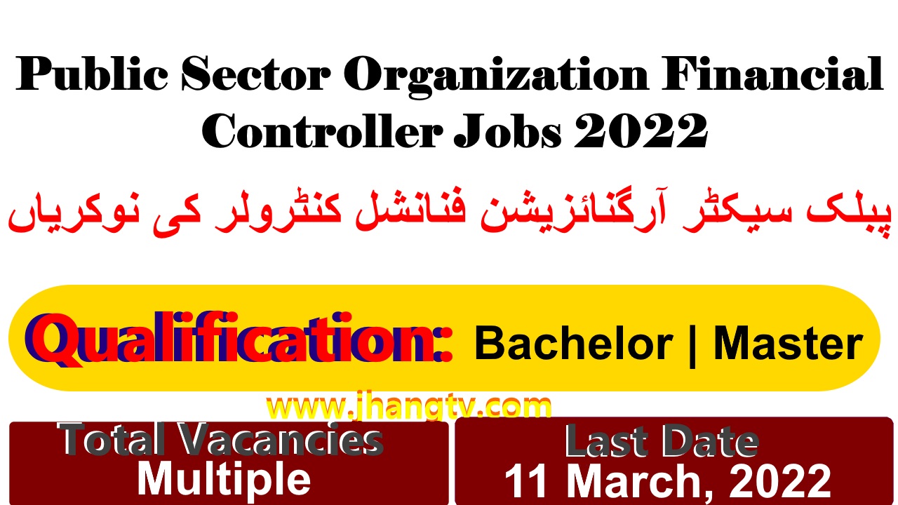 Public Sector Organization Financial Controller Jobs 2022