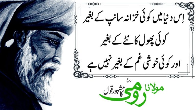 10 Best Maulana Rumi Quotes, Poetry in Urdu