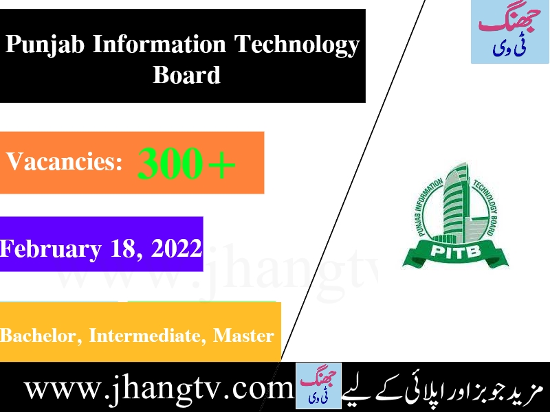 Today Jobs at Punjab Information Technology Board (PITB) - Government Jobs 2022