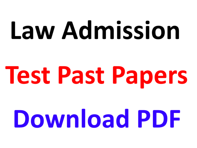 Law Admission Test Past Papers Pdf 2022