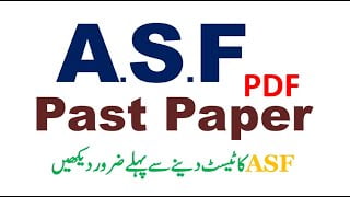 Pakistan Asf Past Papers Solve PDF Download