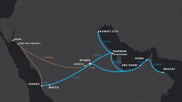 Jeddah to Makkah via Hyperloop in 5 mins