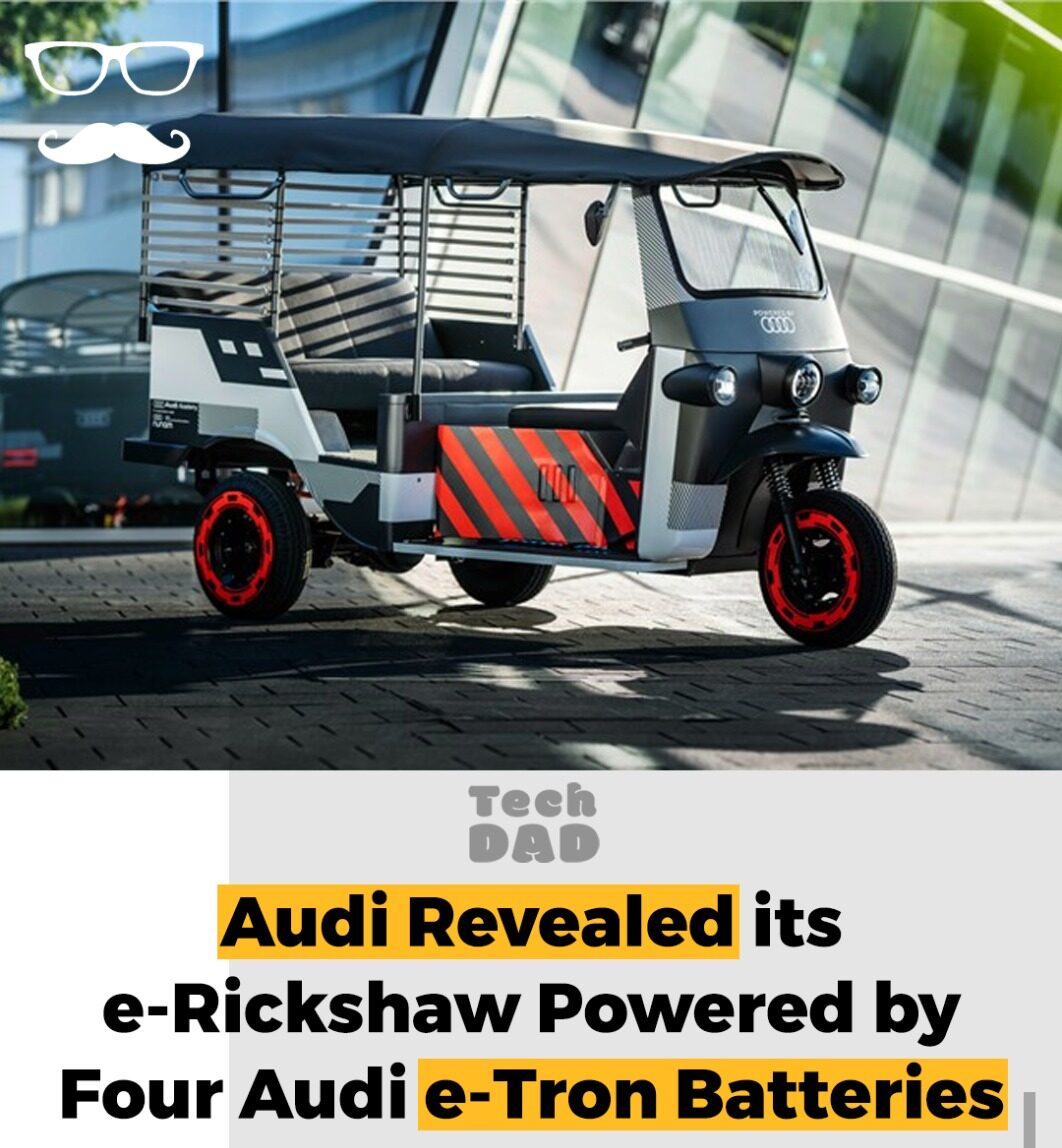 Audi has unveiled its electric vehicle : a battery-powered e-rickshaw