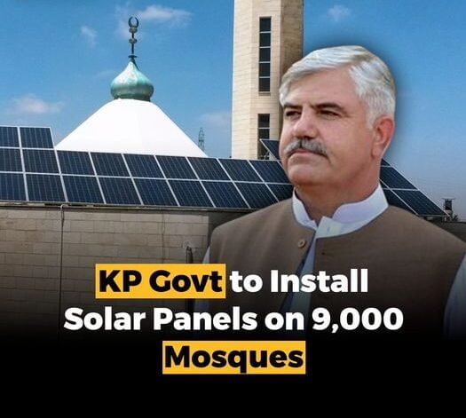 K-P government to Install Solar Panels on 9,000 Mosques