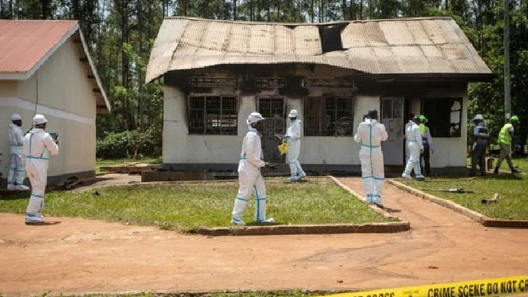 Children were among the 11 people murdered in a fire at a Ugandan blind school
