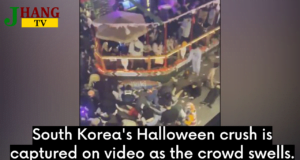 South Korea's Halloween crush is captured on video as the crowd swells.