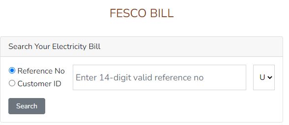 fesco online bill check