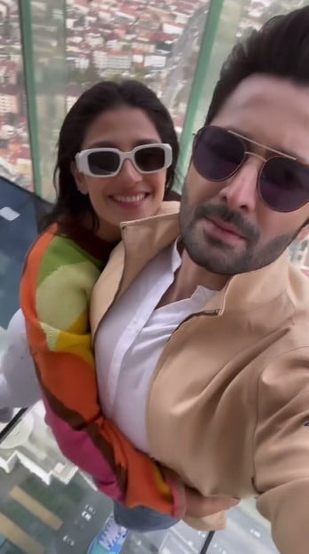 Danish Taimoor and Ayeza Khan on Vacation in Classic Western Style
