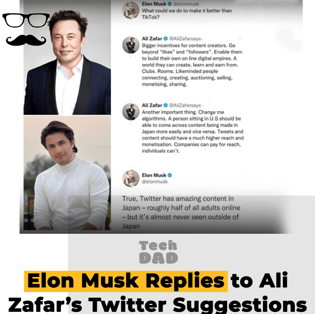 Elon Musk replied Pakistani actor-singer Ali Zafar's suggestions