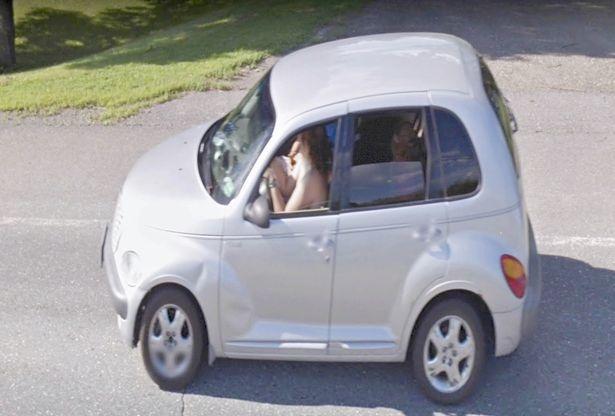 Users of Google Earth Discover an Alien in a Car's Rear Seat