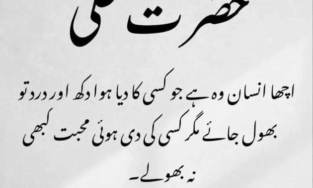 Imam Ali Short Quotes ( hazrat ali quotes in urdu )