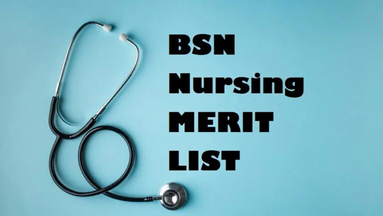 Nursing Merit List BSN Generic (2023)