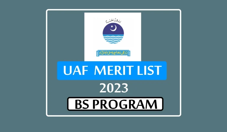 UAF Merit List for BS Programs