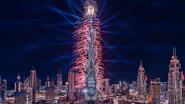 Burj Khalifa Fireworks
